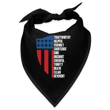 Pfadfinder US Flagge - Bandana - Schwarz - Vorne