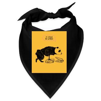 ES KÖNNTE SCHLIMMER SEIN - Bandana - Schwarz - Vorne