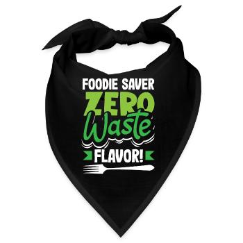 Foodie Saver, Zero Waste Flavor! Mindful - Bandana - Schwarz - Vorne