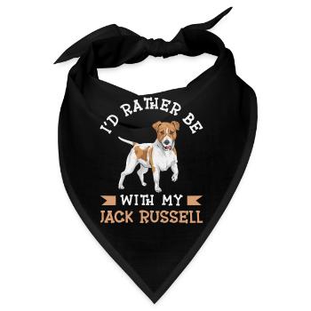 Jack Russell Terrier - Bandana - Schwarz - Vorne