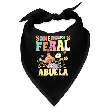 Somebody's Feral Abuela Opossum Spanish Grandma - Bandana - Schwarz - Vorne