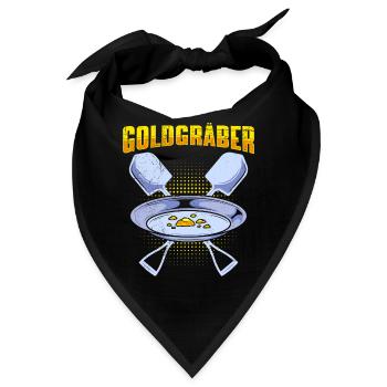 Goldgräber Gold Digger Goldrausch Goldjäger - Bandana - Schwarz - Vorne