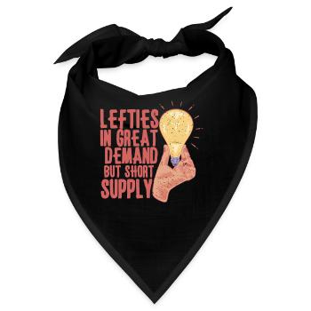 Left Handed Lefty Left-Hander Leftie Buddy - Bandana - Schwarz - Vorne