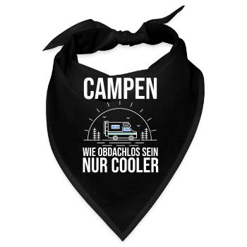 Wohnmobil Wohnwagen Camping Camper - Bandana - Schwarz - Vorne