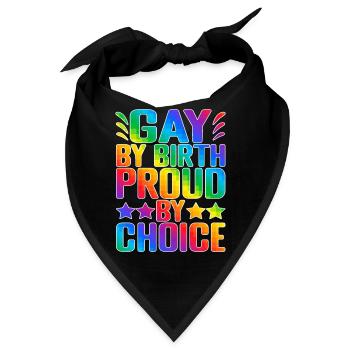Gay By Birth Proud By Choice 2 - Bandana - Schwarz - Vorne