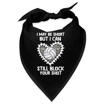 Ich kann deinen Schuss blockieren Beachvolleyball - Bandana - Schwarz - Vorne