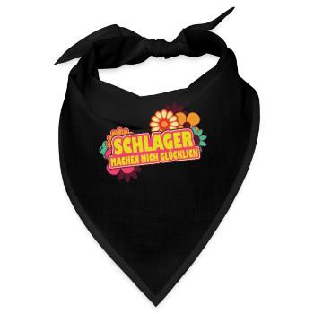 Schlager machen mich glücklich Schlagermusik - Bandana - Schwarz - Vorne