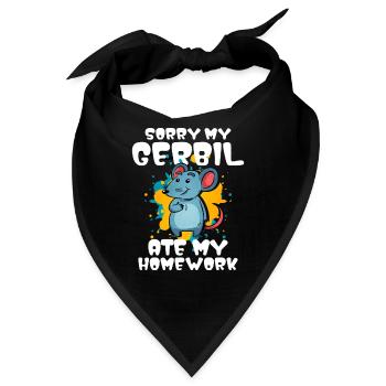 Rennmaus Maus Geschenk - Bandana - Schwarz - Vorne