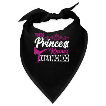 Diese Prinzessin kennt Taekwondo Kampfsportarten - Bandana - Schwarz - Vorne
