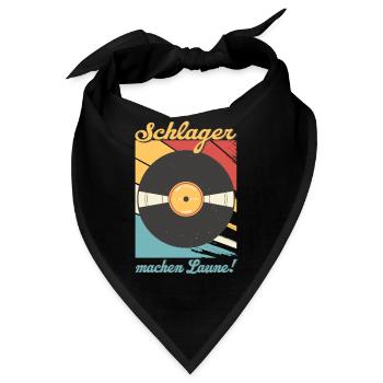 Schlager machen Laune Schlagermusik Schlagerparty - Bandana - Schwarz - Vorne