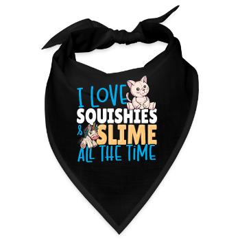 Ich liebe Squishies und Schleim die ganze Zeit - Bandana - Schwarz - Vorne