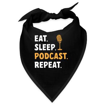 Podcaster Podcast - Bandana - Schwarz - Vorne