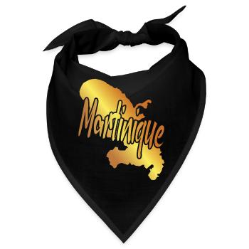 schöne Idee von Original Geschenk aus Martinique - Bandana - Schwarz - Vorne