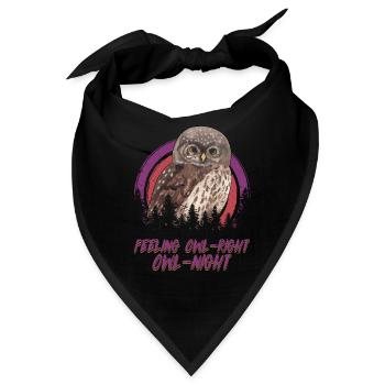 Feeling Owl-right, Owl-night Night Animal Nocturna - Bandana - Schwarz - Vorne