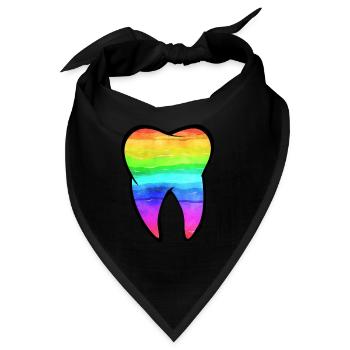 Zahn Zähne Zahnarzt Zahnmedizinische Angestellte - Bandana - Schwarz - Vorne