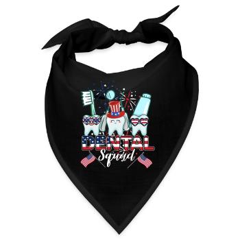 Zahn Zähne Zahnarzt Zahnmedizinische Angestellte - Bandana - Schwarz - Vorne