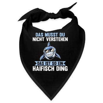 Fische Haifisch - Bandana - Schwarz - Vorne