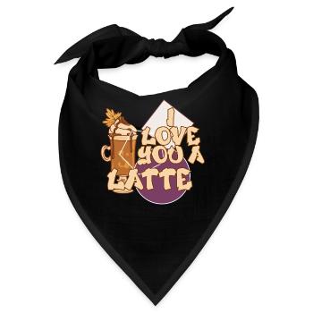 Ich liebe dich Eine Latte Pärchen Romanze - Bandana - Schwarz - Vorne