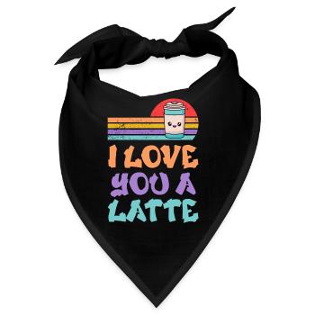 Ich liebe dich Eine Latte Pärchen Romanze - Bandana - Schwarz - Vorne