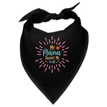 Muttertag Lehrer Oma Lehrerin Mutter - Bandana - Schwarz - Vorne