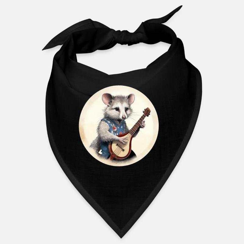 Opossum playing banjo Bandana