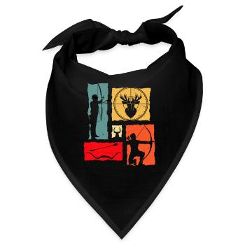 Archer Retro Archery - Bandana - Schwarz - Vorne