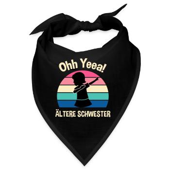 Beste Schwester Stolze Schwester Ältere Schwester - Bandana - Schwarz - Vorne