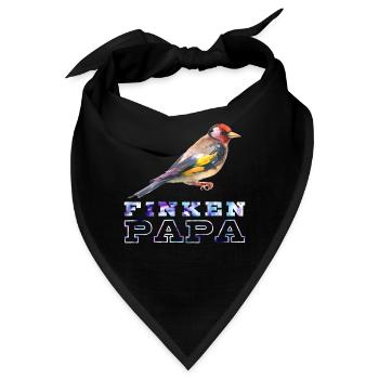 Finken Papa Zebrafinken Vogelfreund Männer - Bandana - Schwarz - Vorne