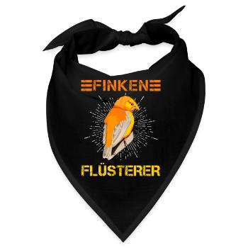 Finken Flüsterer Finch Whisperer Vogelfreund - Bandana - Schwarz - Vorne