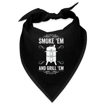 Barbecue Vatertag Barbecue Liebhaber Grillen Papa - Bandana - Schwarz - Vorne