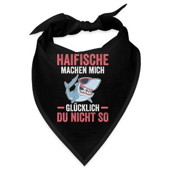 Fische Haifisch - Bandana - Schwarz - Vorne