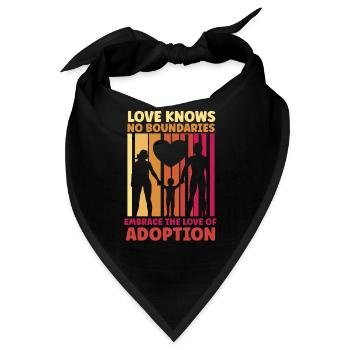 Lustige Adoptions-adoptions-tagesgeschenke - Bandana - Schwarz - Vorne