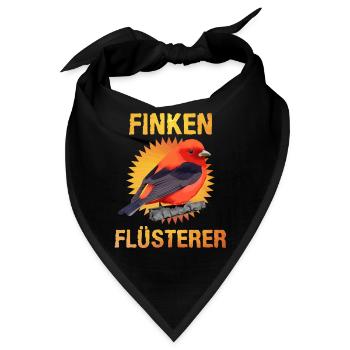 Finken Flüsterer Finch Whisperer Vogelfreund - Bandana - Schwarz - Vorne