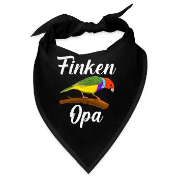 Finken Opa Zebrafink Vogelliebhaber Fink - Bandana - Schwarz - Vorne