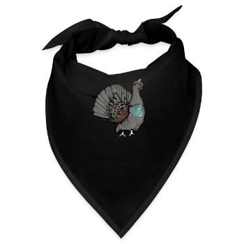 Auerhahn I Hühnervogel Auerhuhn Motiv für Jäger - Bandana - Schwarz - Vorne