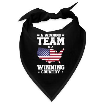 USA Unabhängigkeit Amerikanische Flagge Freiheit - Bandana - Schwarz - Vorne