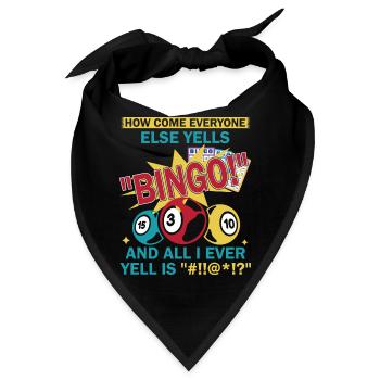 Bingo Bingo Spieler Altenheim Bingo Party - Bandana - Schwarz - Vorne
