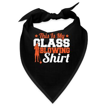 Das ist mein Glasbläserhemd Glasbläser Glasblasen - Bandana - Schwarz - Vorne