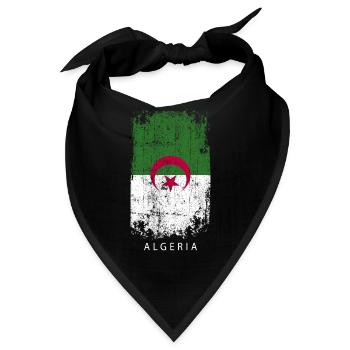 Souvenir Mit Der Landflagge Von Algeria - Bandana - Schwarz - Vorne