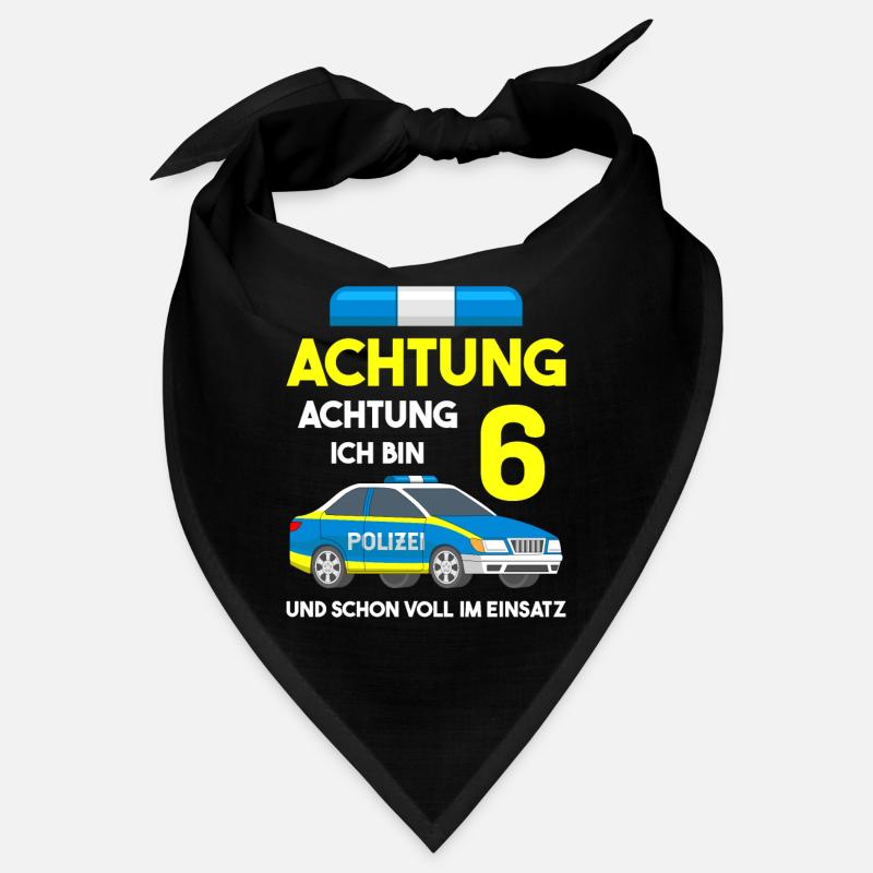 Polizist Einsatzleiter 6. Geburtstag Polizei Bandana