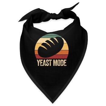 Weinlese-Hefe-Modus - Bandana - Schwarz - Vorne