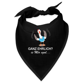 Ganz ehrlich? is mir egal... - Bandana - Schwarz - Vorne