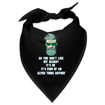 Bart Vollbart - Bandana - Schwarz - Vorne