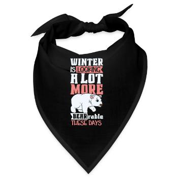 Polar Bear Global Warming Artic Seal hunting Ursus - Bandana - Schwarz - Vorne