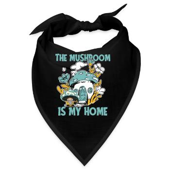 Pilzsammler Pilze Heim Pilzzwerg - Bandana - Schwarz - Vorne