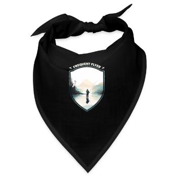 Black and White Fly Fishing Frequent Flyer An - Bandana - Schwarz - Vorne