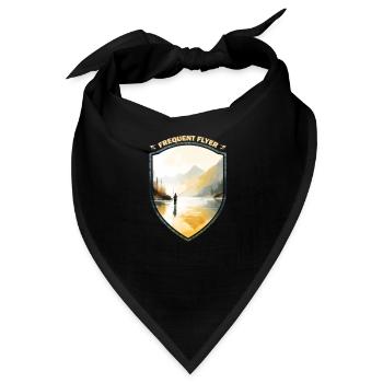 Fly Fishing Casting Art - A Canvas In Nature - Bandana - Schwarz - Vorne
