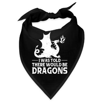 Drache Drachen Design Fabelwesen Phantasie - Bandana - Schwarz - Vorne