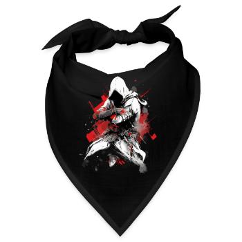 Epischer Gamer Cyber Assassine in Rot und Weiß - Bandana - Schwarz - Vorne