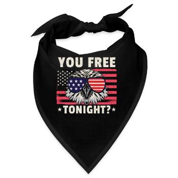 Weißkopfseeadler Amerikanische Flagge, die Sie heute Abend frei haben - Bandana - Schwarz - Vorne